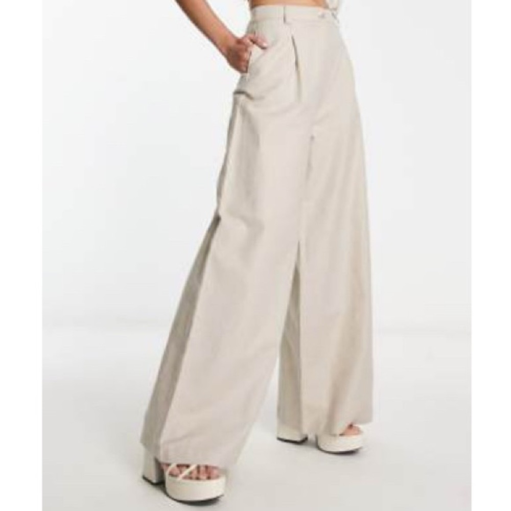 ASOS Design High Rise Wide Leg Pants